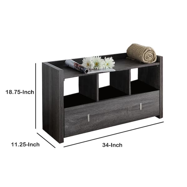 Cleo storage bench online with removable shoe divider