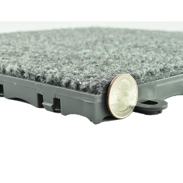 Reviews For Greatmats Clickbase Gray Residential 12 125 In X Interlocking Carpet Tile 20 Tiles Case 4 Sq Ft Pg 1 The