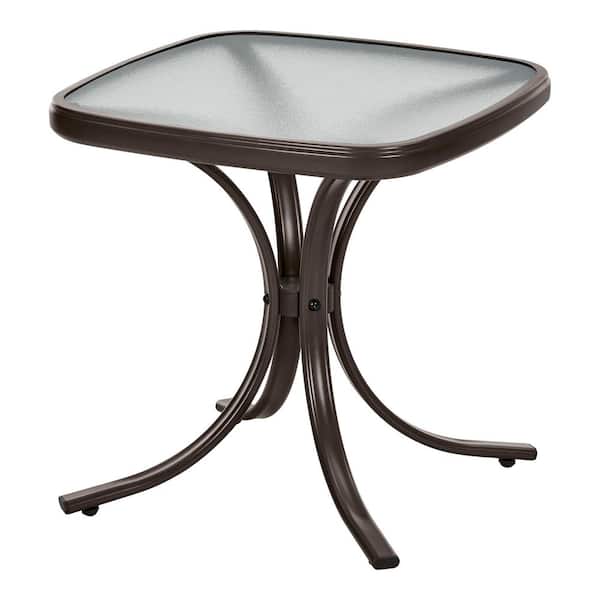 Dark Taupe 18 in. Square Outdoor Accent Table