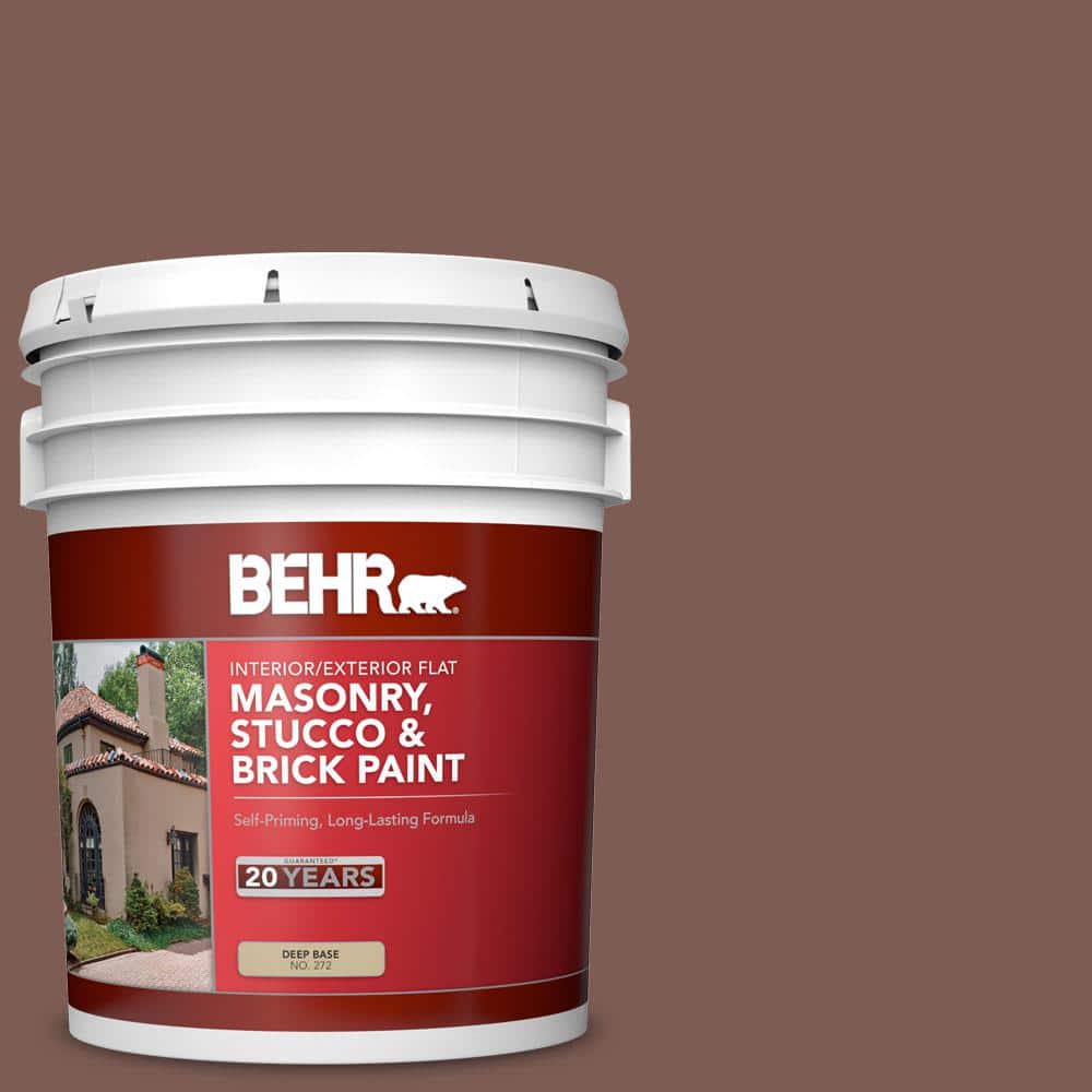 5 gal. #N160-6 Spanish Chestnut Flat Interior/Exterior Masonry, Stucco and 
