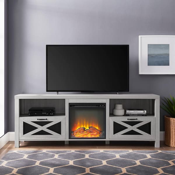 Walker Edison Furniture Company 70 In, Furniture Tv Stand With Fireplace