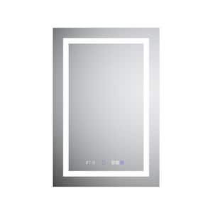 Moray 24 in. W x 36 in. H Rectangular Aluminum Recessed or Surface Mount Medicine Cabinet with Mirror and Front&Backlit