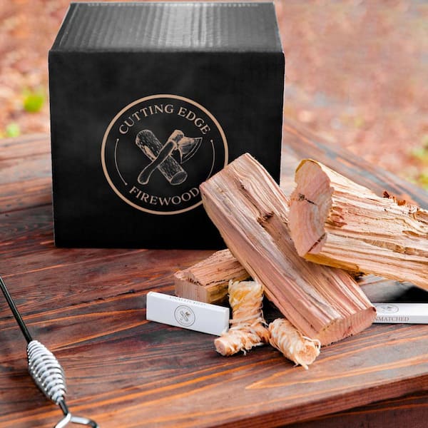 Oak Premium 8 in. BBQ Smoking Cooking Wood Splits for Smoking, Grilling, Barbecuing and Cooking Food (Standard Box)