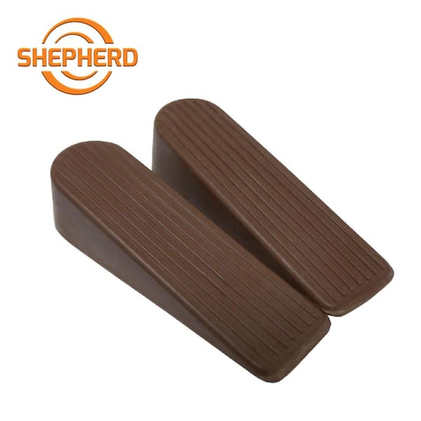 Shepherd Brown Rubber Door Stops (2 per Pack)