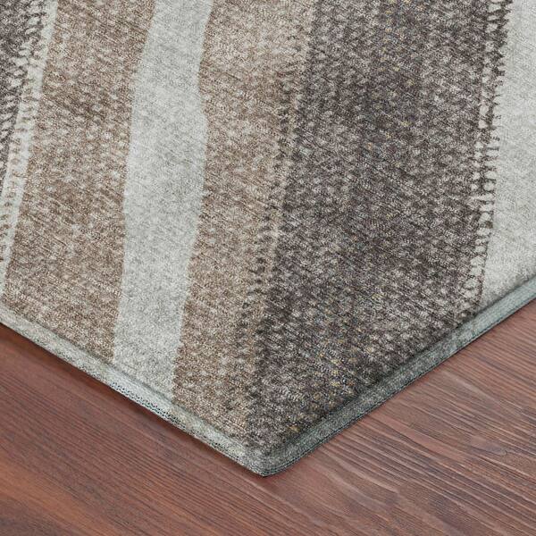 Mayfield Premium Machine Washable Abstract AMF2282 Gold 5 ft. x 7 ft. 6 in. Area Rug