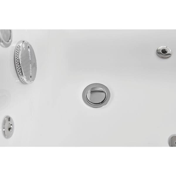 EAGO AM152ETL-6 6 ft Clear Rectangular Acrylic Whirlpool Bathtub