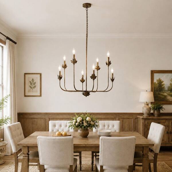 TRIBESIGNS WAY TO ORIGIN Daylyne 8-Light Linear Brown Chandelier