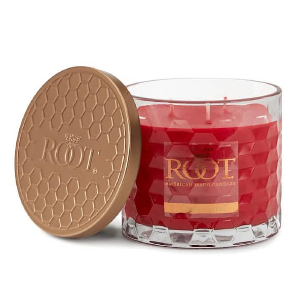 Root Candles 3 Wick Honeycomb Candy Cane Scented Jar Candle