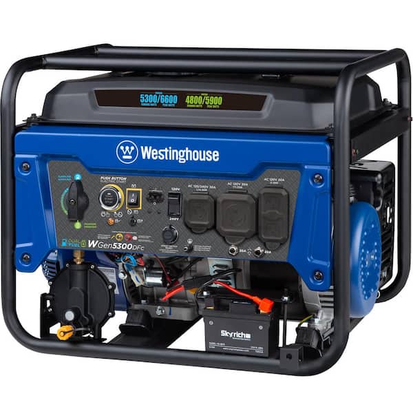 Westinghouse 6,600/5,300-Watt Dual Fuel Gas and Propane Powered