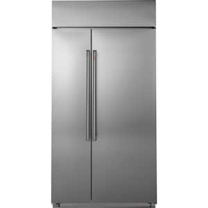 KitchenAid 25 Cu. Ft. Side-by-Side Built-In Refrigerator Stainless Steel  KBSD602ESS - Best Buy