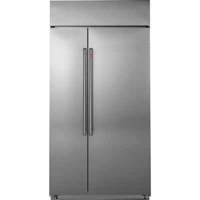 29.6 cu. ft. Smart Built-In Side by Side Refrigerator in Stainless Steel