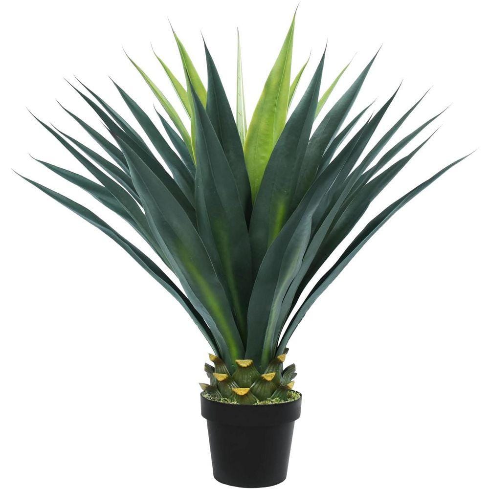 33 in. Green Indoor Outdoor Artificial Agave Shrub Desert Style