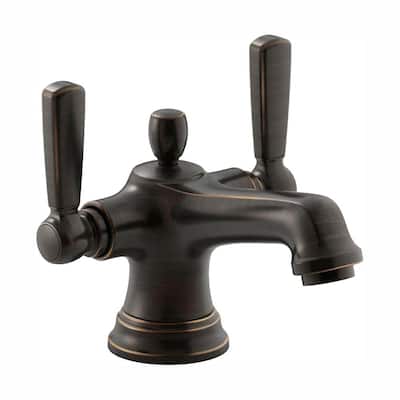 Bancroft Monoblock 4 in. Centerset 2-Handle Bathroom Faucet with Metal Lever Handle in Oil-Rubbed Bronze