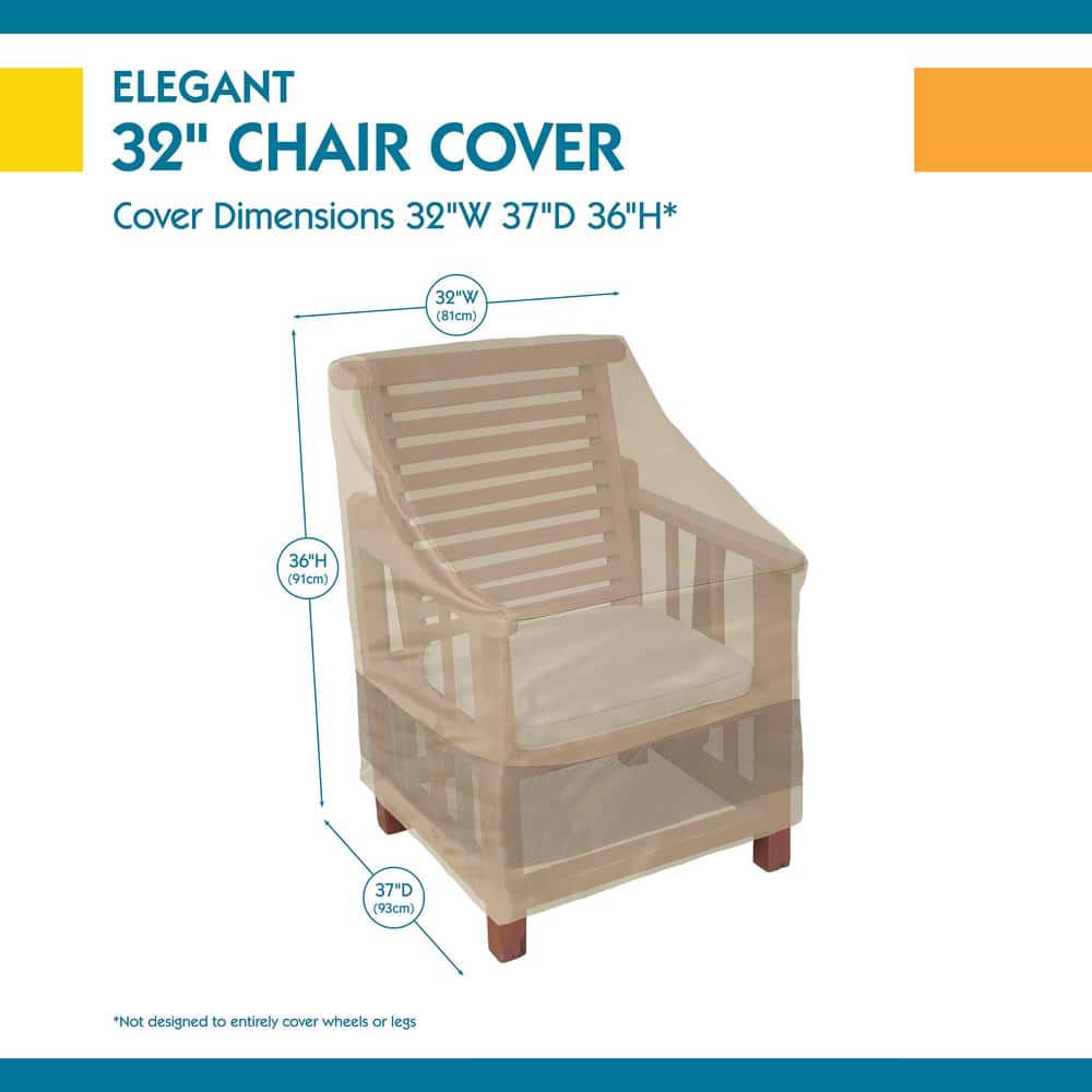 Elegant Waterproof Beige and Brown Patio Chair Cover