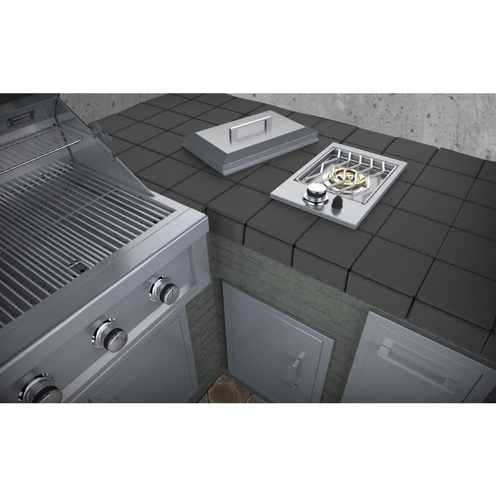 Stainless Steel Drop-In Single Side Burner with Brass Burner