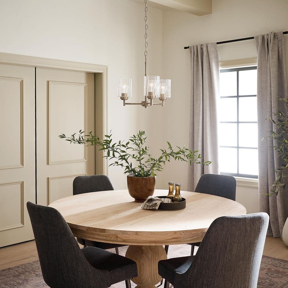 Winslow 18" Brushed Nickel Mini Chandelier with Clear Glass