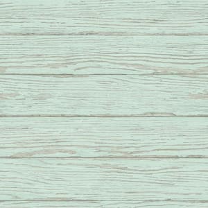 Rehoboth Mint Distressed Wood Paper Strippable Roll (Covers 56.4 sq. ft.)