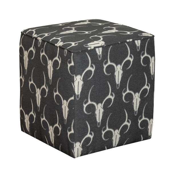 Leffler Home Harper in Buckhead Flint Upholstered Cube Ottoman