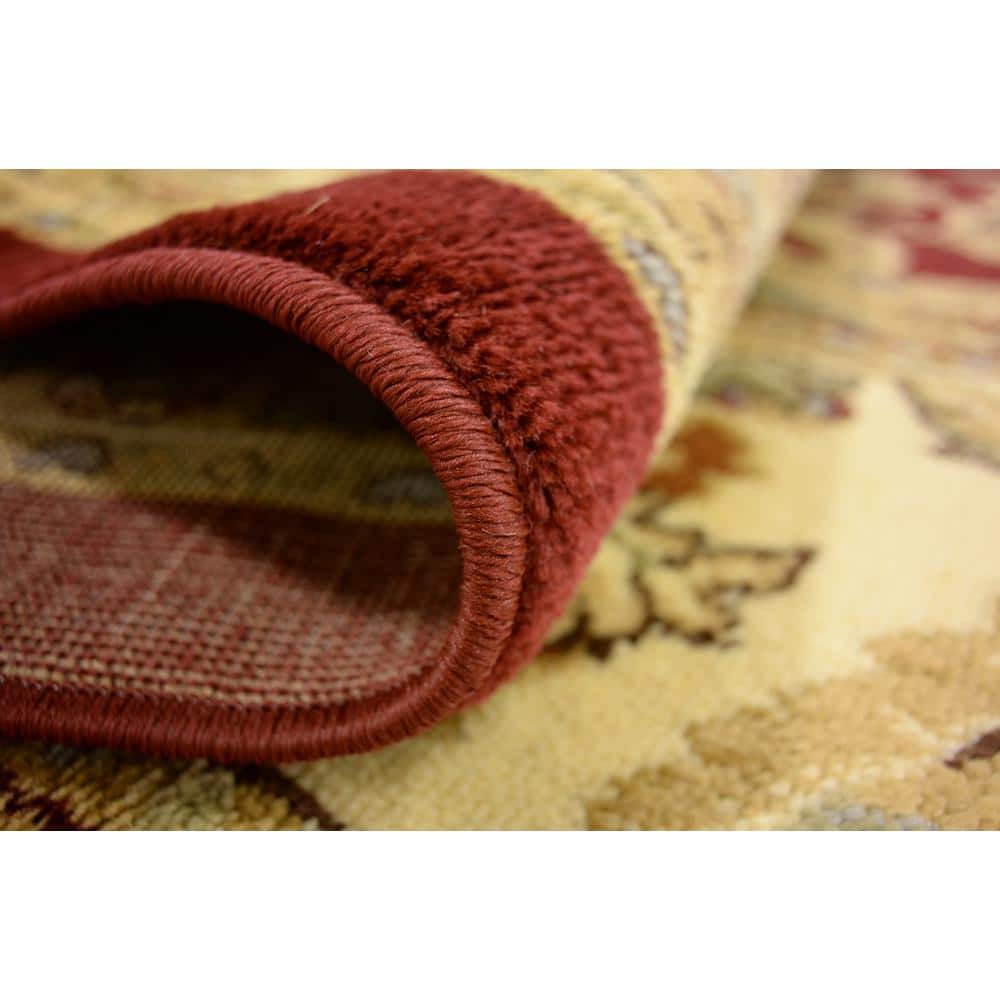 Elegant Voyage 9' x 12' Red Rectangular Easy-Care Synthetic Rug