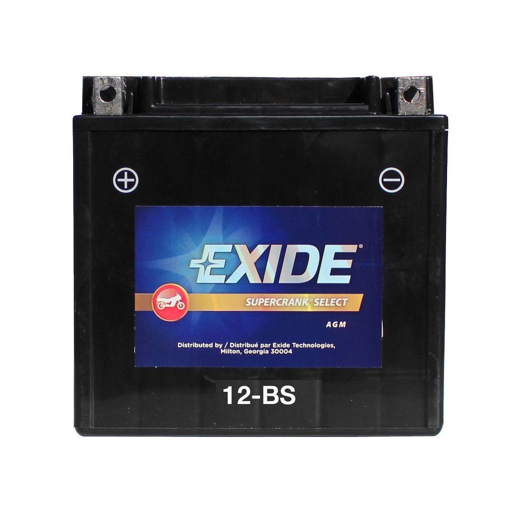 Exide SuperCrank Lead Acid 12-BS Powersport Battery 12-BS - The