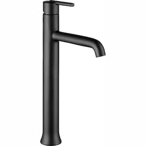 Trinsic Single Hole Single-Handle Vessel Bathroom Faucet in Matte Black