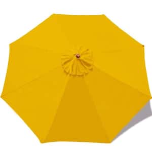 9 ft. 8-Ribs Round Patio Market Umbrella Replacement Cover in Gold