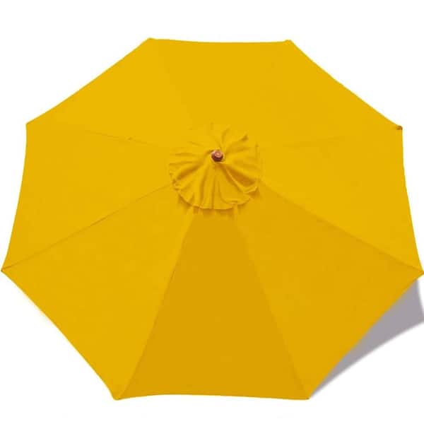 ITOPFOX 9 ft. 8-Ribs Round Patio Market Umbrella Replacement Cover in Gold