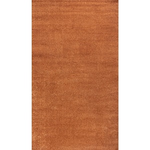 Haze Solid Low-Pile Orange 3 x 5 Area Rug