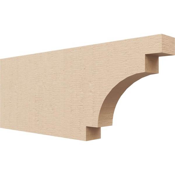 Ekena Millwork 2-in. x 8-in. x 20-in. Mediterranean Woodgrain, Primed Tan Timberthane Polyurethane Rafter Tail Brace