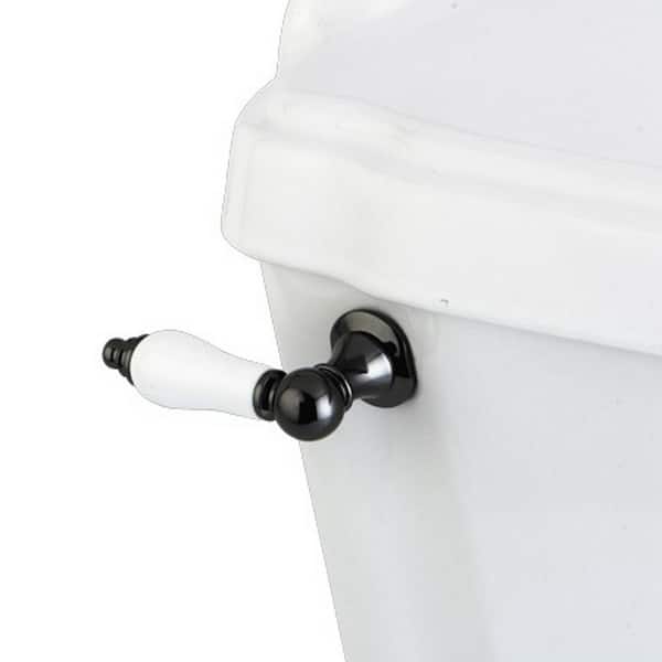 Kingston Brass Porcelain Toilet Tank Lever in Black Stainless Steel