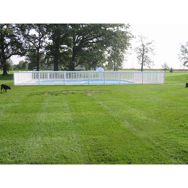 Weatherables 48 in. H x 212 ft. L Neptune White Vinyl Complete Vinyl Pool Fence Project Pack