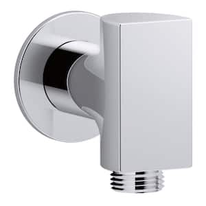 Exhale 1/2 in. Metal 90-Degree NPT Wall-Mount Supply Elbow with Check Valve, Polished Chrome
