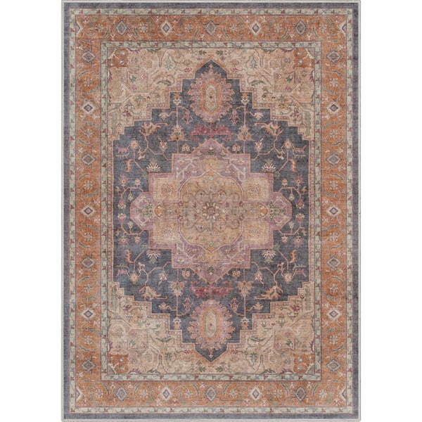 Multi 2 ft. 3 in. x 3 ft. 11 in. Apollo Paris Vintage Oriental Persian Area Rug