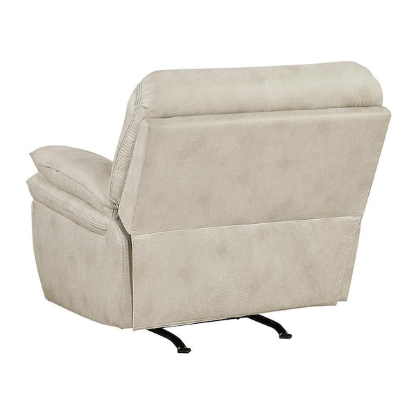 Lazzara Arlo Sand Color Microfiber Manual Rocker Recliner 8517PWT