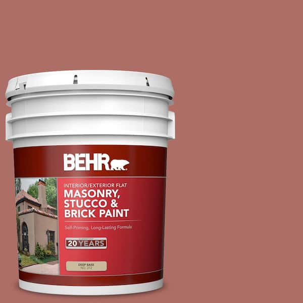 BEHR 5 gal. #PFC-01 New England Brick Flat Interior/Exterior Masonry, Stucco and Brick Paint