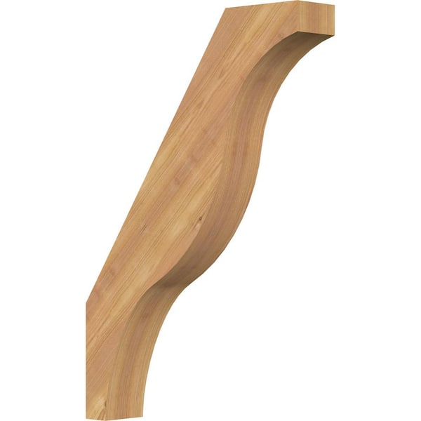 Ekena Millwork 3 1/2"W x 18"D x 26"H Funston Smooth Knee Brace, Western Red Cedar