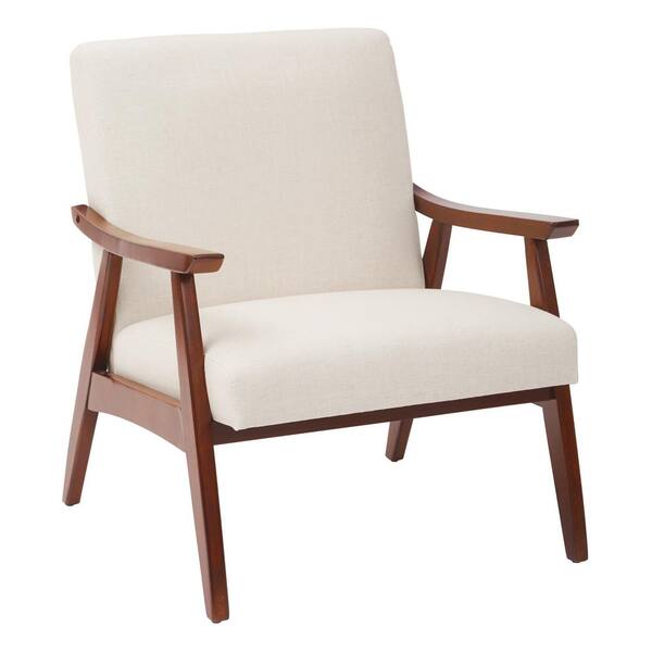 OS Home and Office Furniture Davis White Upholstered Accent Chair (Set of 1)