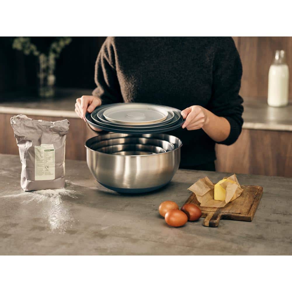 Stainless Steel Nesting Prep & Store Bowl Set with Lids