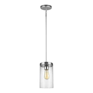 Zire 1-Light Chrome Pendant with Clear Glass Shade