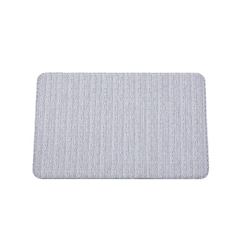 Nautica Gilly Light Blue/White 20 in. x 32 in. AntiFatigue Kitchen Mat