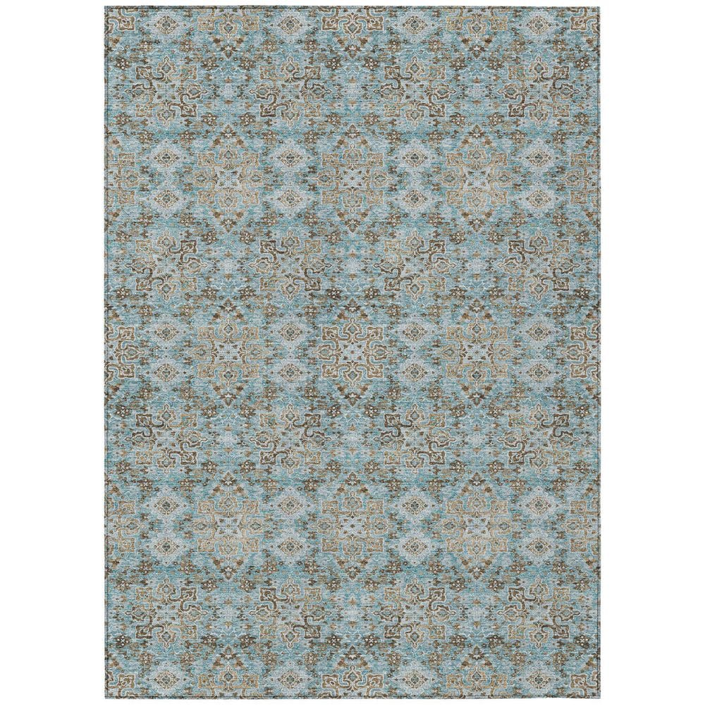 Chantille Machine Washable Indoor/Outdoor Abstract ACN2705 Teal 10 ft. x 14 ft. Area Rug price history on PriceWatchPro
