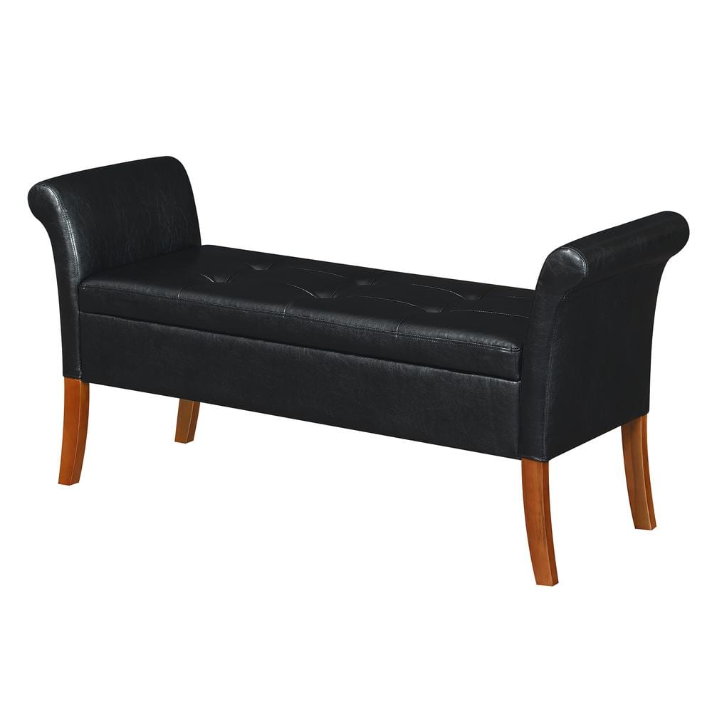 Boris Cushion Bench Seat Faux Leather - Espresso -Winsome