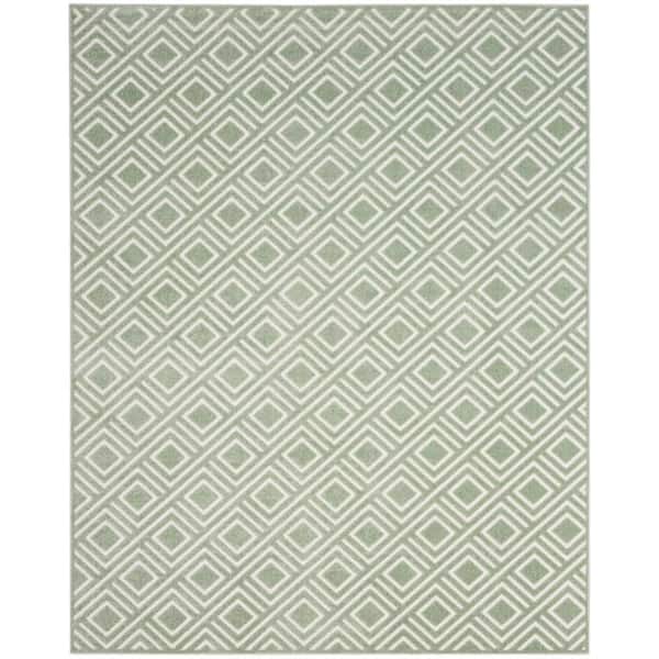 Nourison Casual Green 8 ft. x 10 ft. Checker Contemporary Area Rug