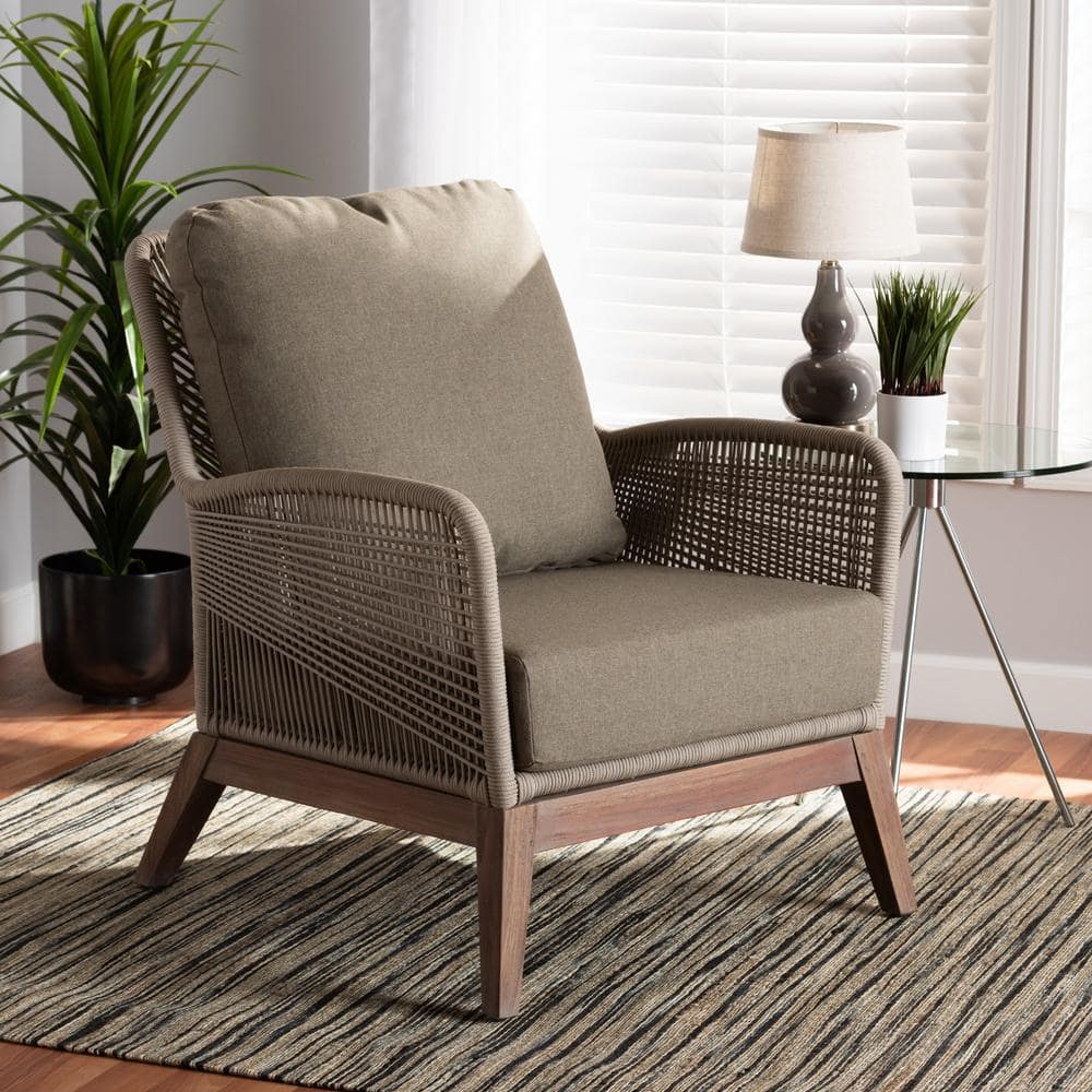 Gray Handcrafted Metal Accent Chair with Spot Pattern