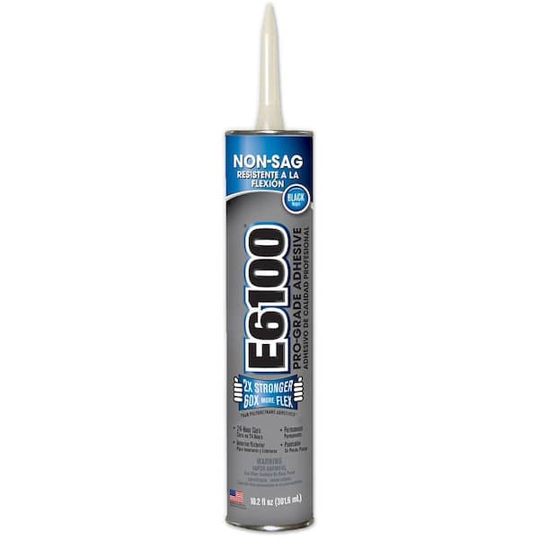 10.2 fl. oz. Black Non-Sag Cartridge Adhesive (12-Pack)