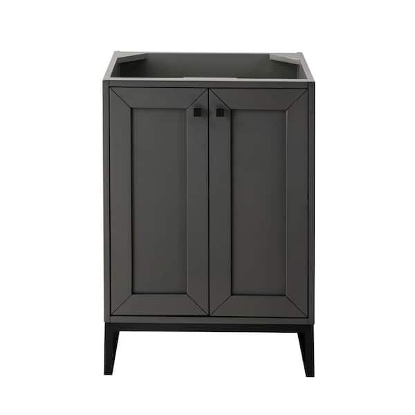 James Martin Vanities Chianti 23.6 in. W x 18.1 in. D x 33.5 in. H Single Bath Vanity Cabinet without Top in Mineral Gray