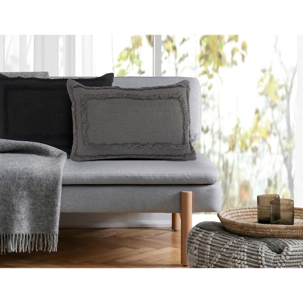 Solid Charcoal Gray Accent Pillows