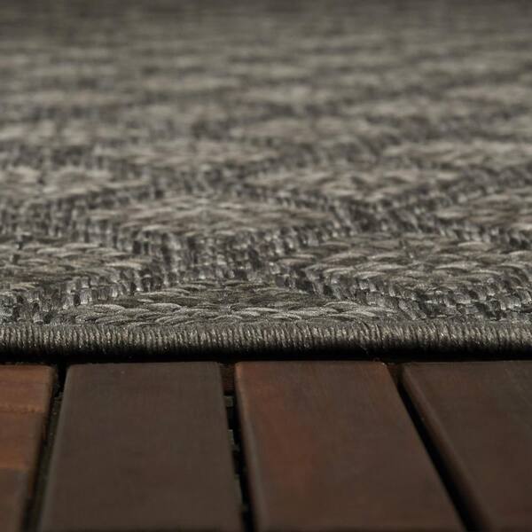 Foss Unbound Smoke Gray Ribbed 6 ft. x 8 ft. Indoor/Outdoor Area Rug  CP45N41PJ1VH - The Home Depot