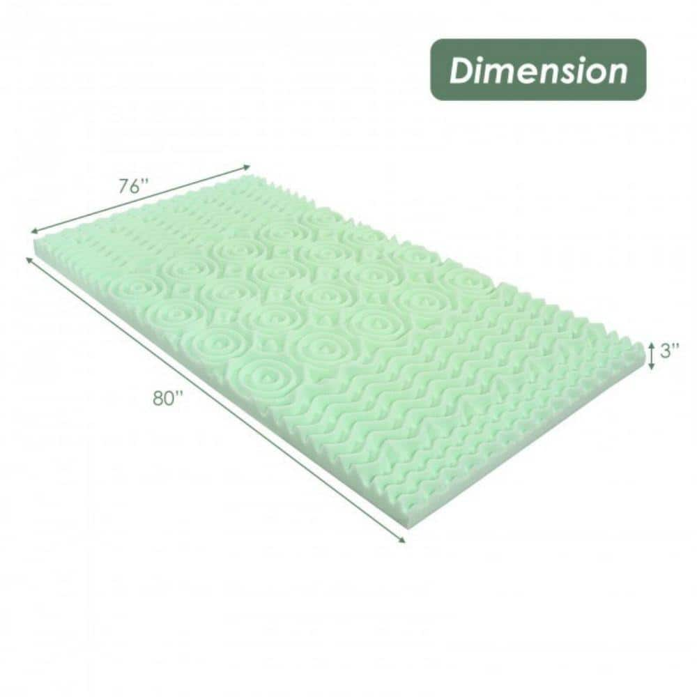 ANGELES HOME 3 in. King Air Foam Mattress Topper - 3