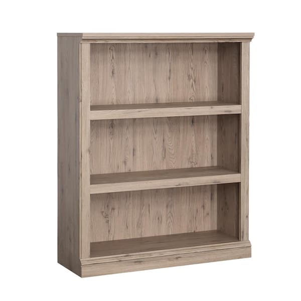 SAUDER 35.276 in. Wide Laurel Oak 3-Shelf Standard Bookcase